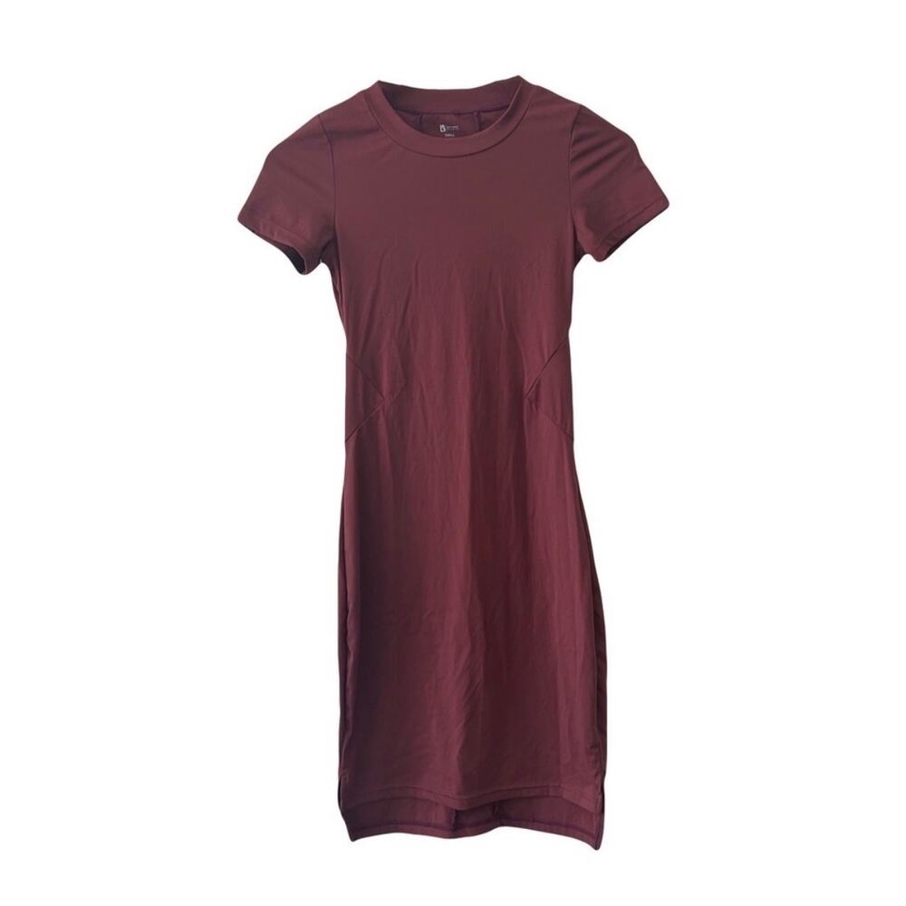 Buffbunny Fall Freely Short Sleeve Burgundy Athletic Dress Sz S